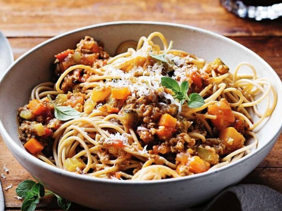 Yummy Pumpkin And Carrot Beef Bolognaise